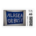 Alaska or bust postage