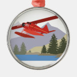 Alaska Plane Metal Ornament