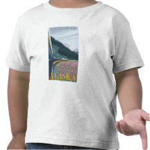 Alaska Railroad Scene - Denali Nat'l Park, Alask Tee Shirt