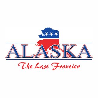 Alaska Red White & Blue Patriotic Stickers sticker