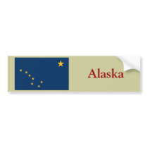 Alaska State Flag Bumper Sticker