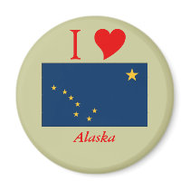 Alaska State Flag Refrigerator Magnet