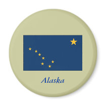 Alaska State Flag Refrigerator Magnets