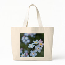 Alaska State Flower Forget me nots, tote bags