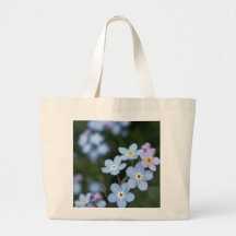 Alaska State Flower Forget me nots, tote Canvas Bag