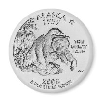 Alaska State Quarter Magnet