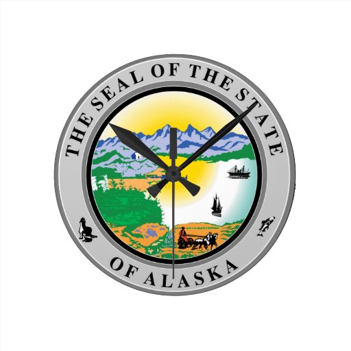 Alaska State Seal Clock Zazzle