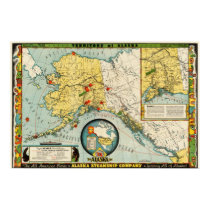 Alaska Steamship Company (1936) Map reproduction posters