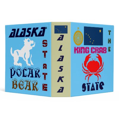 ALASKA: THE KING CRAB/POLAR BEAR STaTE 3 Ring Binder by CrimsonWarrior