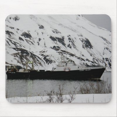 Alaska Victory, F. C. A. Trawler in Dutch Harbor Mousepads by mistlebee