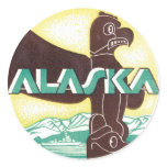 Alaska Vintage Travel Sticker