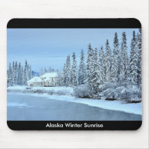 Alaska Winter Sunrise on the River Mouse Pad