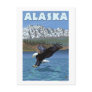 AlaskaBald Eagle Vintage Travel Poster Post Card