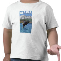 AlaskaBald Eagle Vintage Travel Poster Shirt
