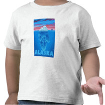 AlaskaIceberg Vintage Travel Poster Tee Shirts
