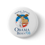 Alaskan Animals for Obama Button