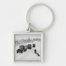 Alaskan Dogsled & Army Trucks Key Chain