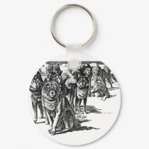 Alaskan Eskimo sled dog keychains