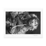 Alaskan Eskimo Smoking Pipe Photograph Post Card