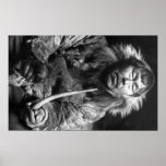 Alaskan Eskimo Smoking Pipe Photograph Posters