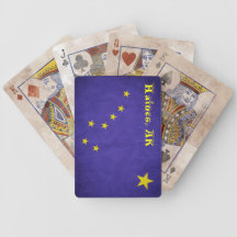 Alaskan Flag Custom Village Playing Cards