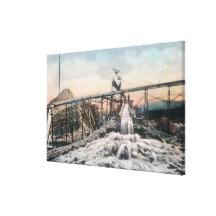 Alaskan Gold Mining Operation Sluice Box Stretched Canvas Print