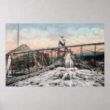 Alaskan Gold Mining Operation Sluice Box Print