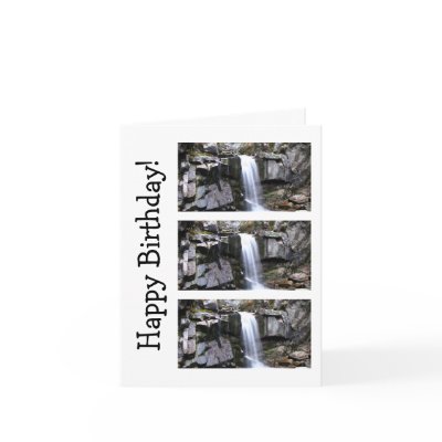 Alaskan Jungle Waterfall; Happy Birthday Cards by Picture_Imperfect
