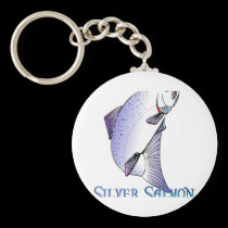 ALASKAN KEANI RIVER SILVER SALMON keychains