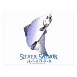 ALASKAN KEANI RIVER SILVER SALMON POST CARD