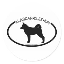 Alaskan Klee Kai Silhouette Black Sticker