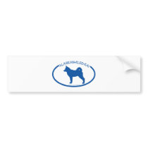 Alaskan Klee Kai Silhouette Bumper Sticker bumper stickers