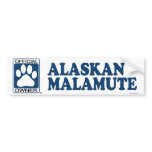 Alaskan Malamute Blue Bumper Stickers