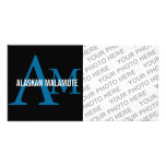 Alaskan Malamute Breed Monogram Customized Photo Card