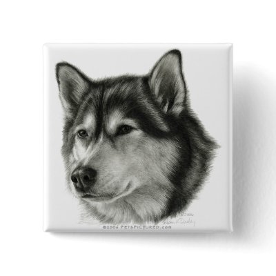 Alaskan Malamute Pins by petspictured
