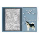 Alaskan Malamute Christmas Add Your Photo Greeting Cards