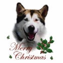 Alaskan Malamute Christmas Art Ornament photo sculptures