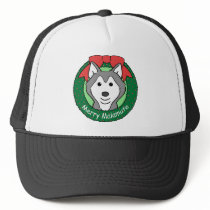 Alaskan Malamute Christmas hats by dogcartoons Alaskan Malamute Christmas hats
