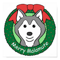 Alaskan Malamute Christmas posters