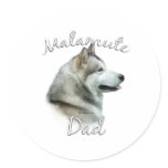Alaskan Malamute Dad 2 Stickers