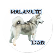 Alaskan Malamute Dad 4 - Sticker