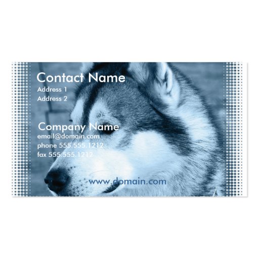 Alaskan Malamute Dog Business Card