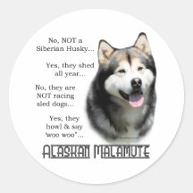 Alaskan Malamute FAQ Sticker