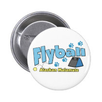 Alaskan Malamute Flyball buttons