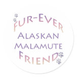 Alaskan Malamute Furever Round Sticker