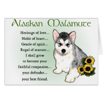 Alaskan Malamute Gifts cards by DogsByDezign Alaskan Malamute Gifts cards