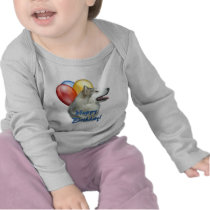 Alaskan Malamute Happy Birthday Balloons t-shirts