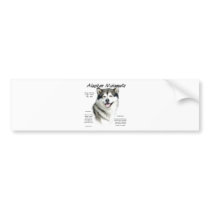 Alaskan Malamute History Design Bumper Sticker
