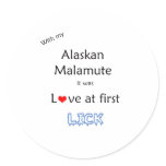 Alaskan Malamute Lick Design Stickers