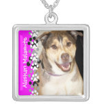 Alaskan Malamute Mix Photo Personalized Necklace